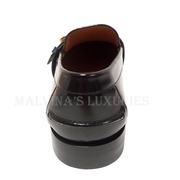 GUCCI SHOES MENS INTERLOCKING G LOGO PLAQUE LEATHER LOAFERS 9 /US 9.5 - Picture 13 of 16